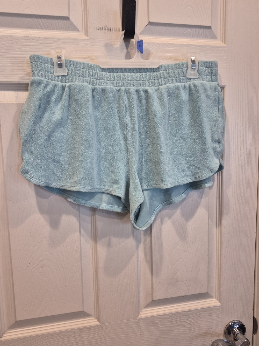 5/25 Victoria's Secret Light Teal Terry Lounge Shorts
